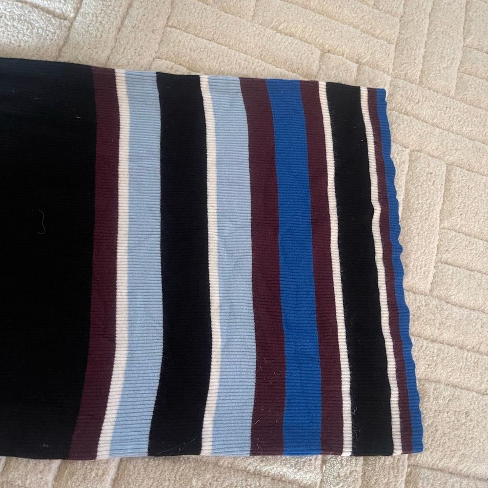 Saturday Sunday Anthropologie black dress with blue XS